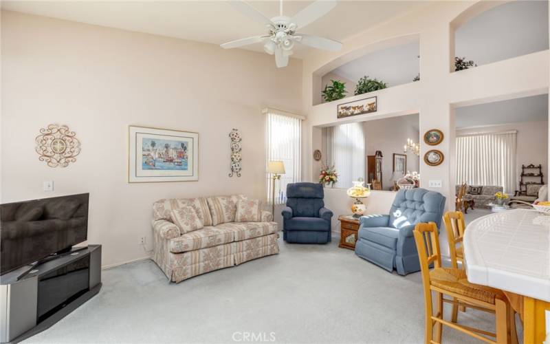 Family room area off the kitchen.