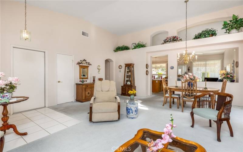 Living and dining room area.