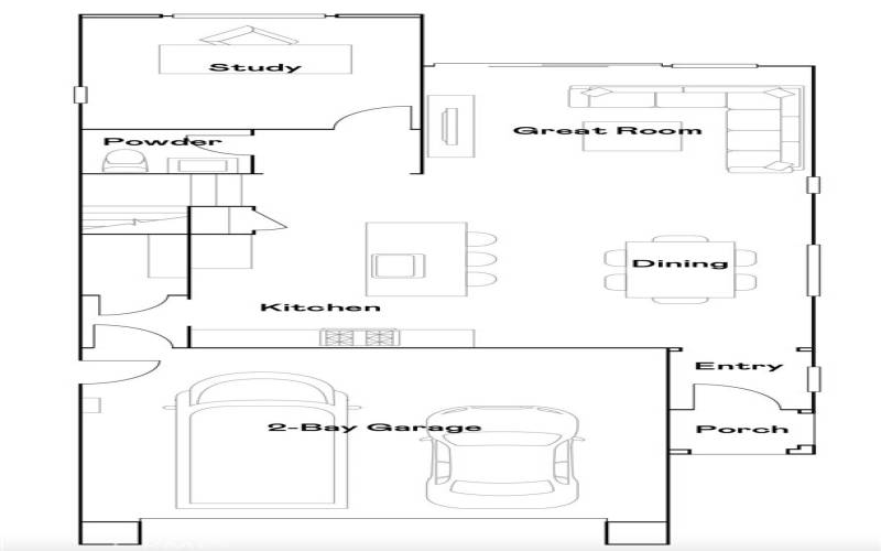 Residence 2 - Level 1 Floorplan