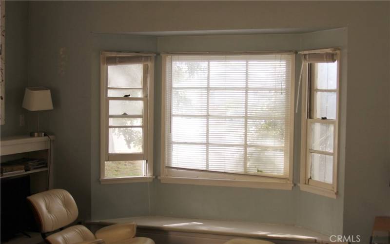 Bay window in living room