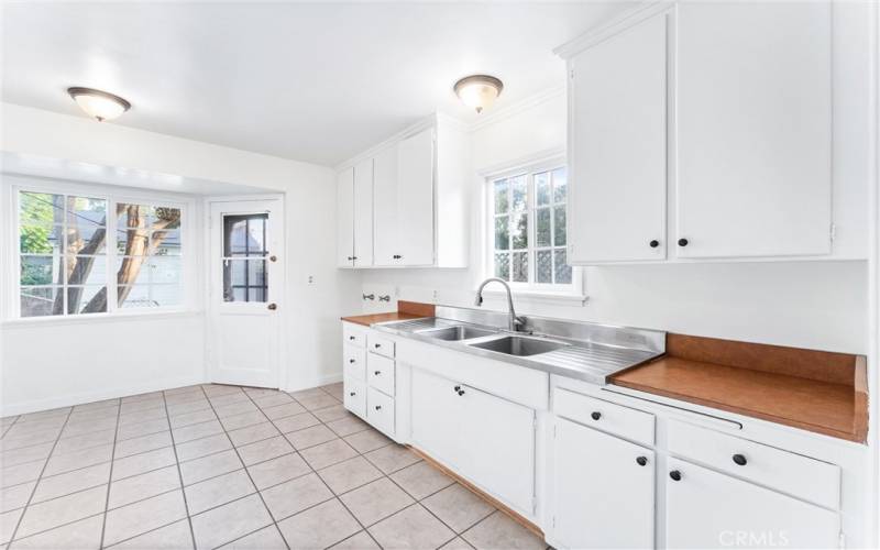 Bright kitchen with lots of natural light