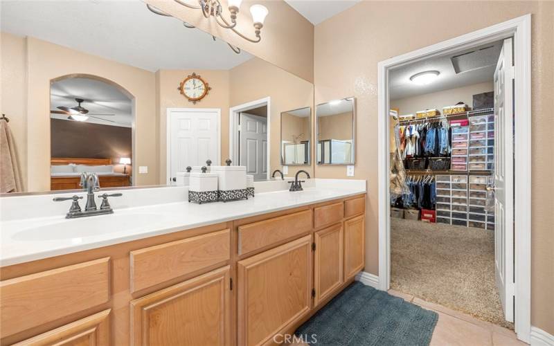 Master Bathroom with huge walk in closet