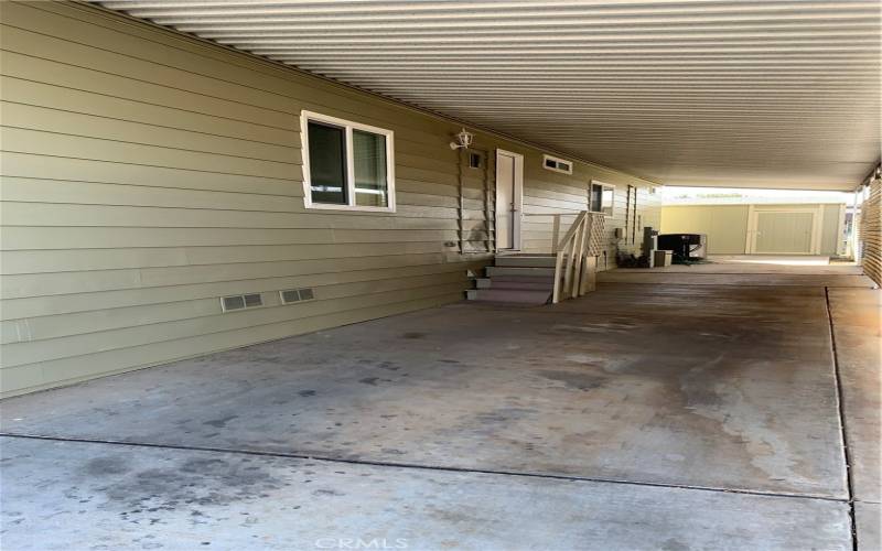 Back Door/Carport Driveway/Wood Shed