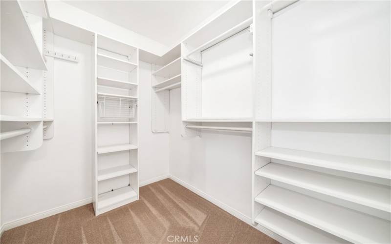 Primary walk in closet