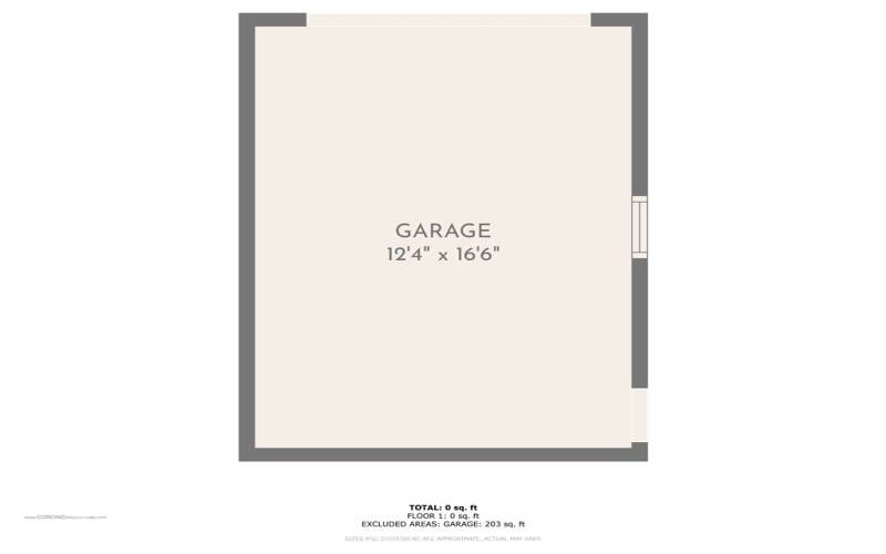 Garage floor plan with dimensions