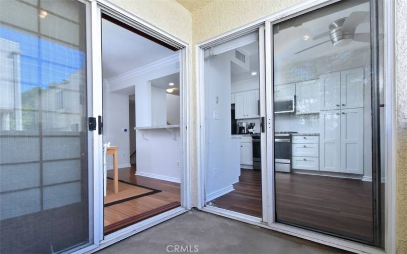 5455 Sylmar Ave # 1205- balcony opens to kitchen & dining rm