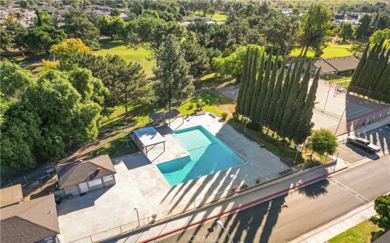 Pool and Tennis Court Views.