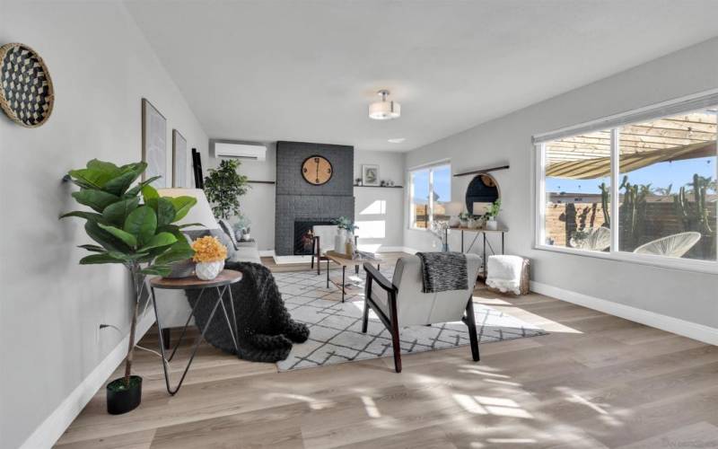 Living room with lots of natural light