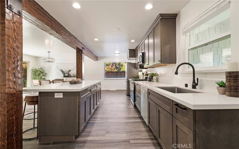 Kitchen with large island for informal dining