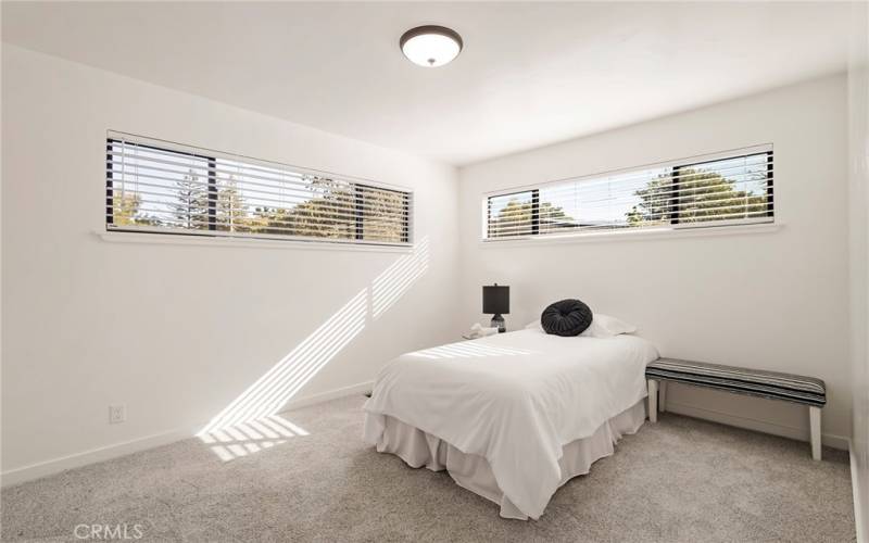 Bedroom #4 with windows that allow privacy and a lots of wall space for furniture arrangement!