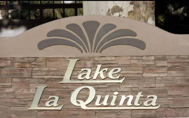 Lake La Quinta sign