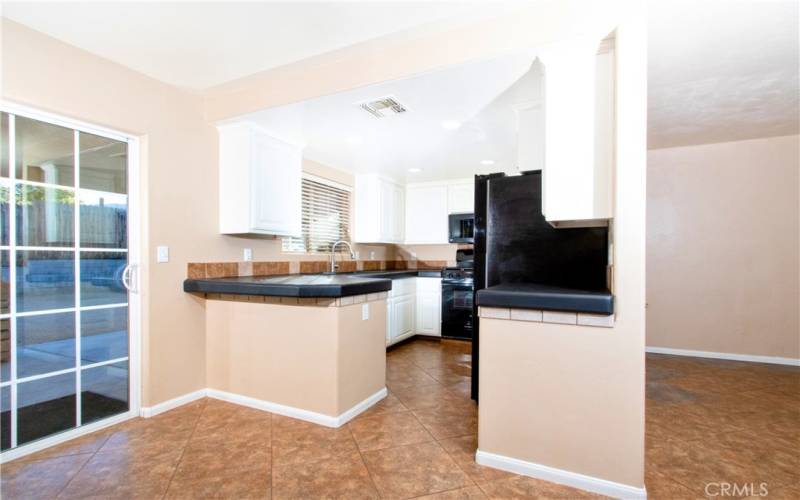 Dining area and kitchen