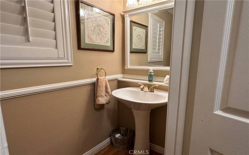 Pedestal sink,Custom window treatments