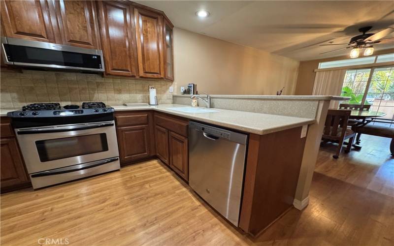 Custom cabinets,

Recessed lighting