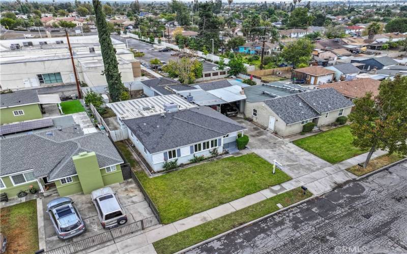 Aerial view of the property