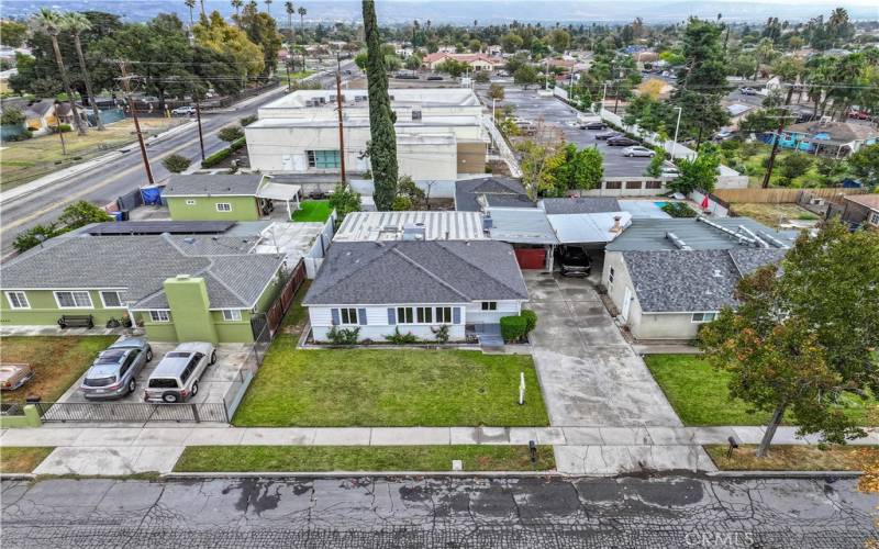 Aerial view of the property