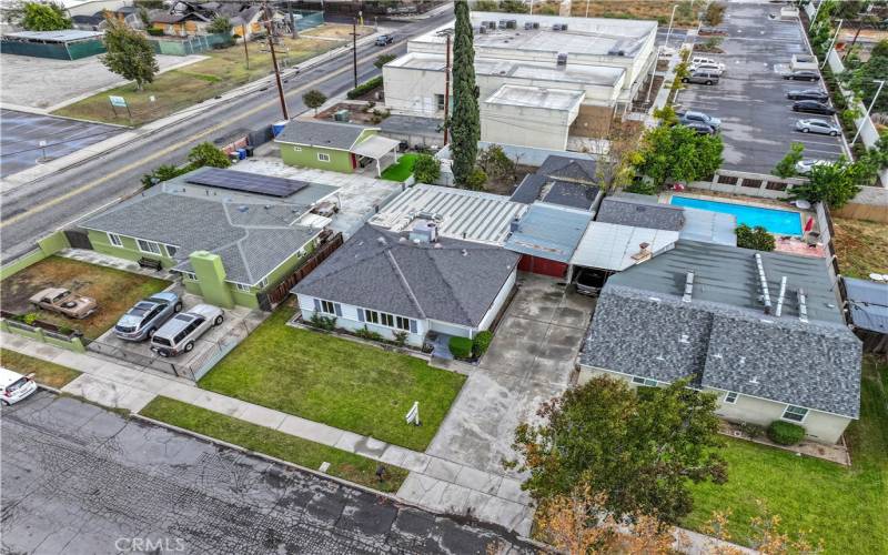 Aerial view of the property