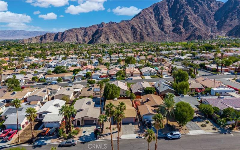 Arial view of the neighborhood.