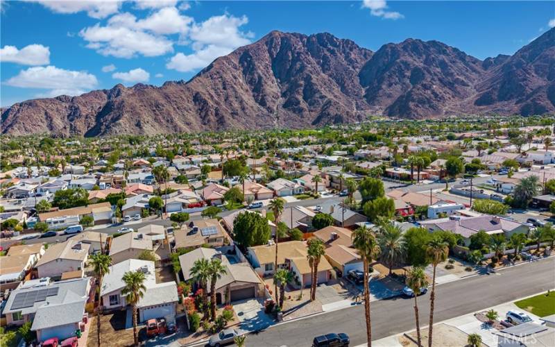 Arial view of the neighborhood.