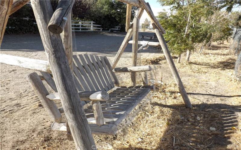 Swing Overlooking Large Arena