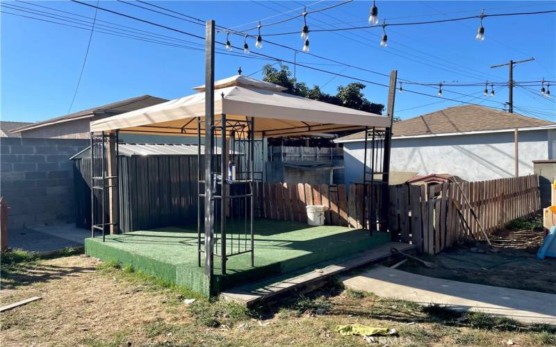 Backyard Gazebo with Lights