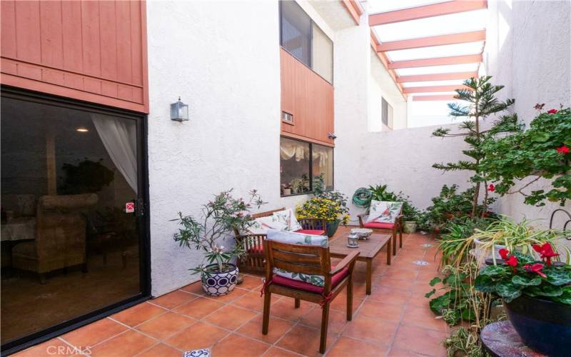 Picturesque Patio with Custom Tile Accents