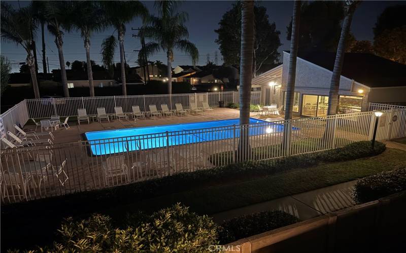 Night view from your Primary bedroom balcony!