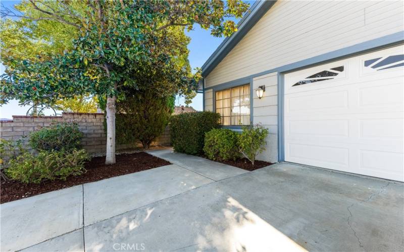 Window at left of garage is an enclosed office, second enclosed office is directly behind this one