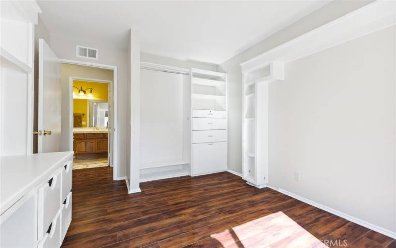 Bedroom 3 also has built in area in the closet, closet doors removed for better access