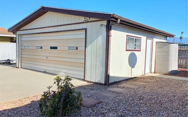 side view of the garage