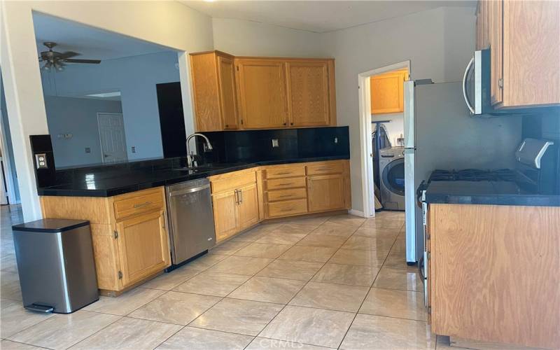 Kitchen with Granite Tile Counters