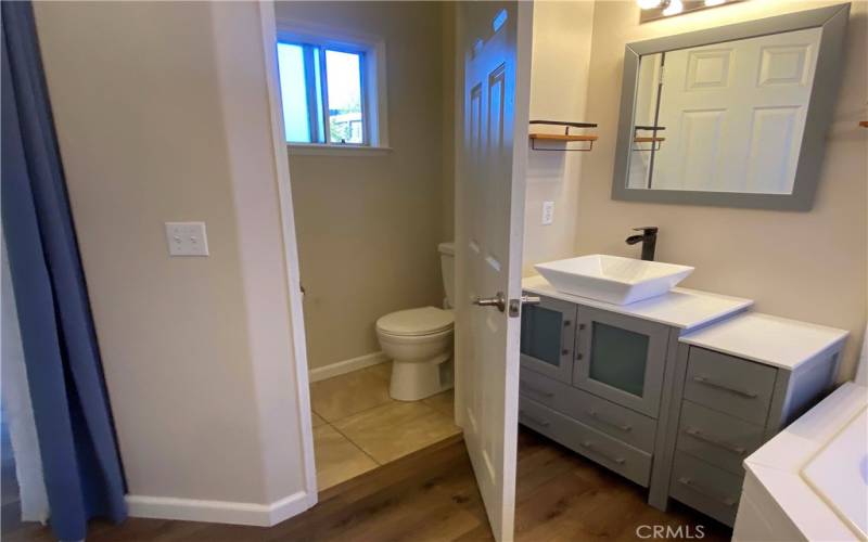 Master Bathroom with soaker tub and his/her vanities.