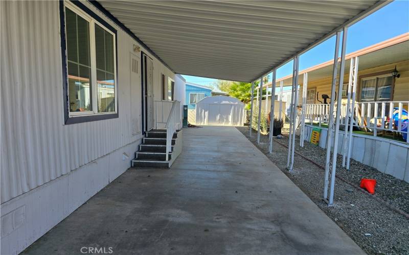 Unit 72 carport.