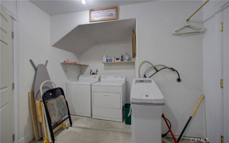 Laundry room inside the Garage