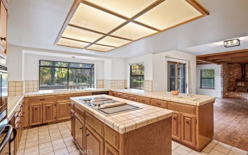 Kitchen open to family room