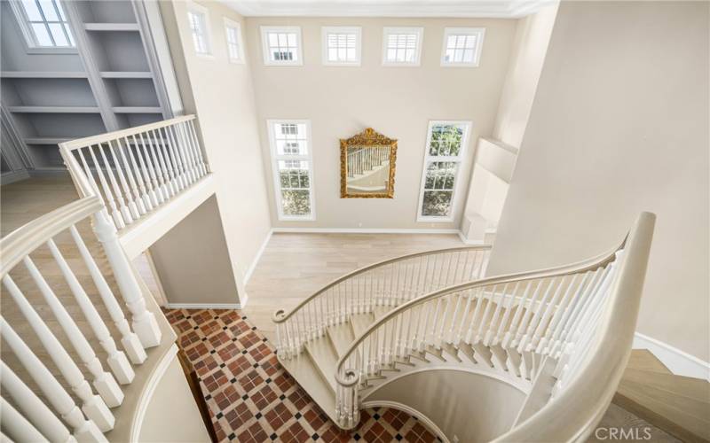 You won't want to miss this view from the landing of the exquisite staircase