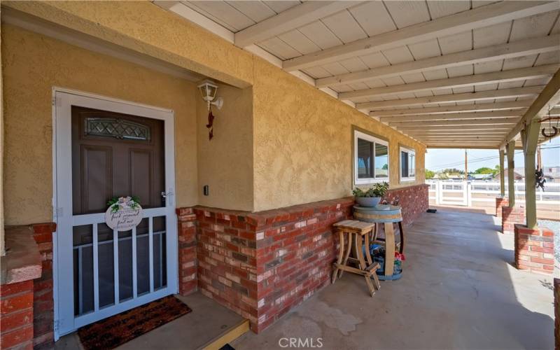 Front porch and entry