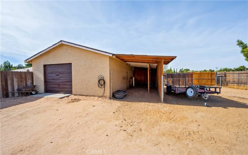 Work shed and car port