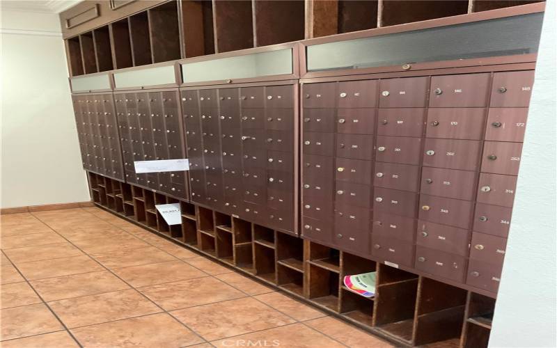 Bank of Mailboxes in Entry