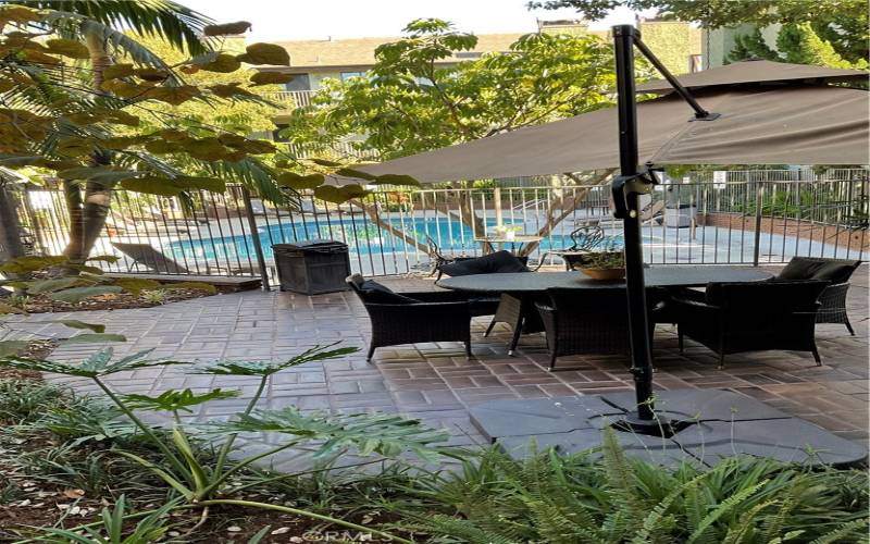 Sitting Area and Pool off Master Bedroom