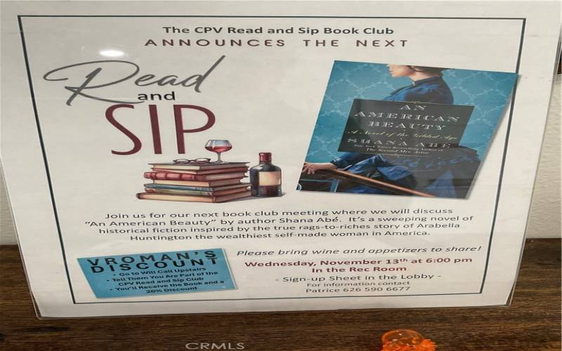 Book Club Flier There is strongCommunity