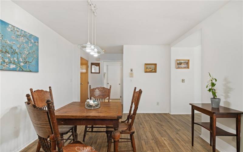 Full bath off dining area.