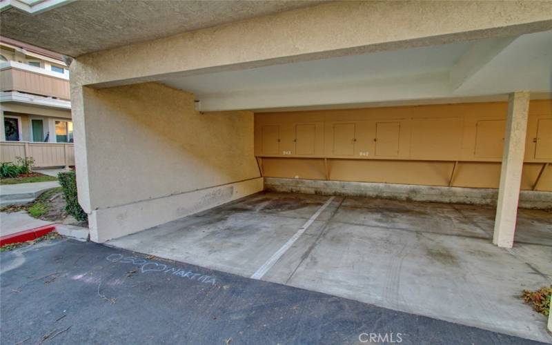 Carport Area with Storage