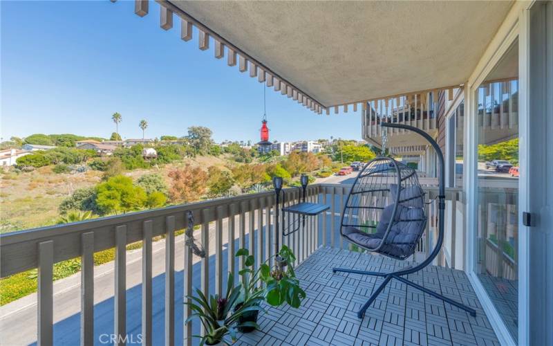 Your balcony views up the hill.