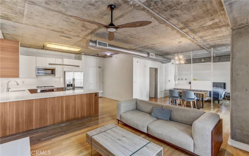 Oak flooring and natural light