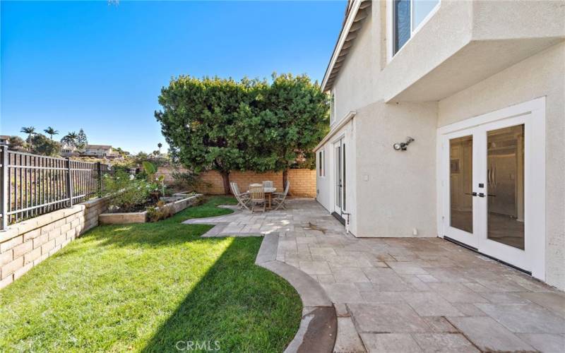 Back yard with views to canyon and very private