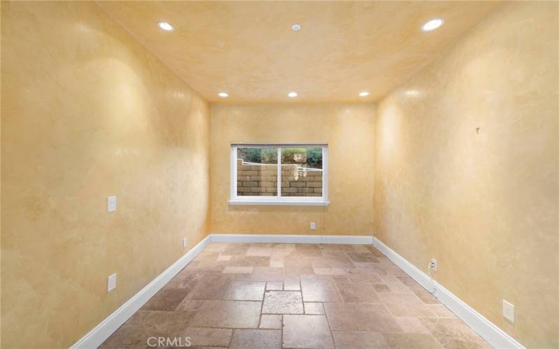 Office with Venetian plaster walls