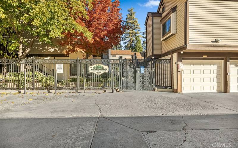 Single car garage. Gated complex.