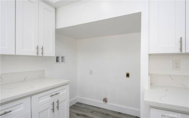 Laundry area in kitchen