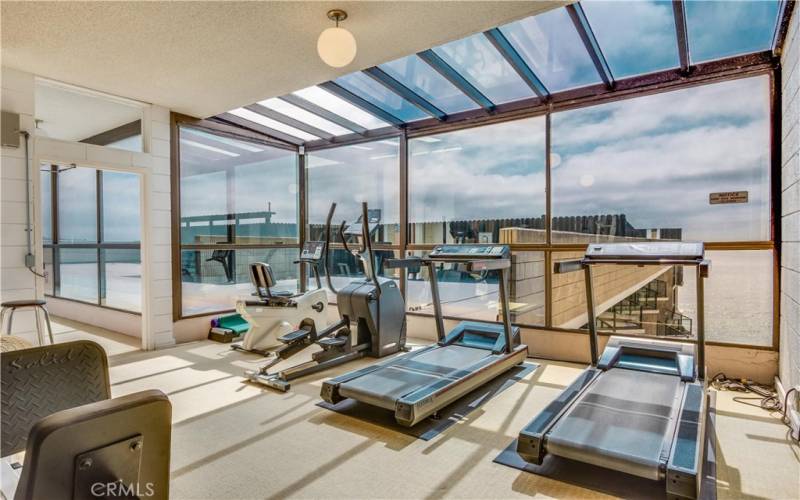 Fitness center at rooftop level 11th Floor